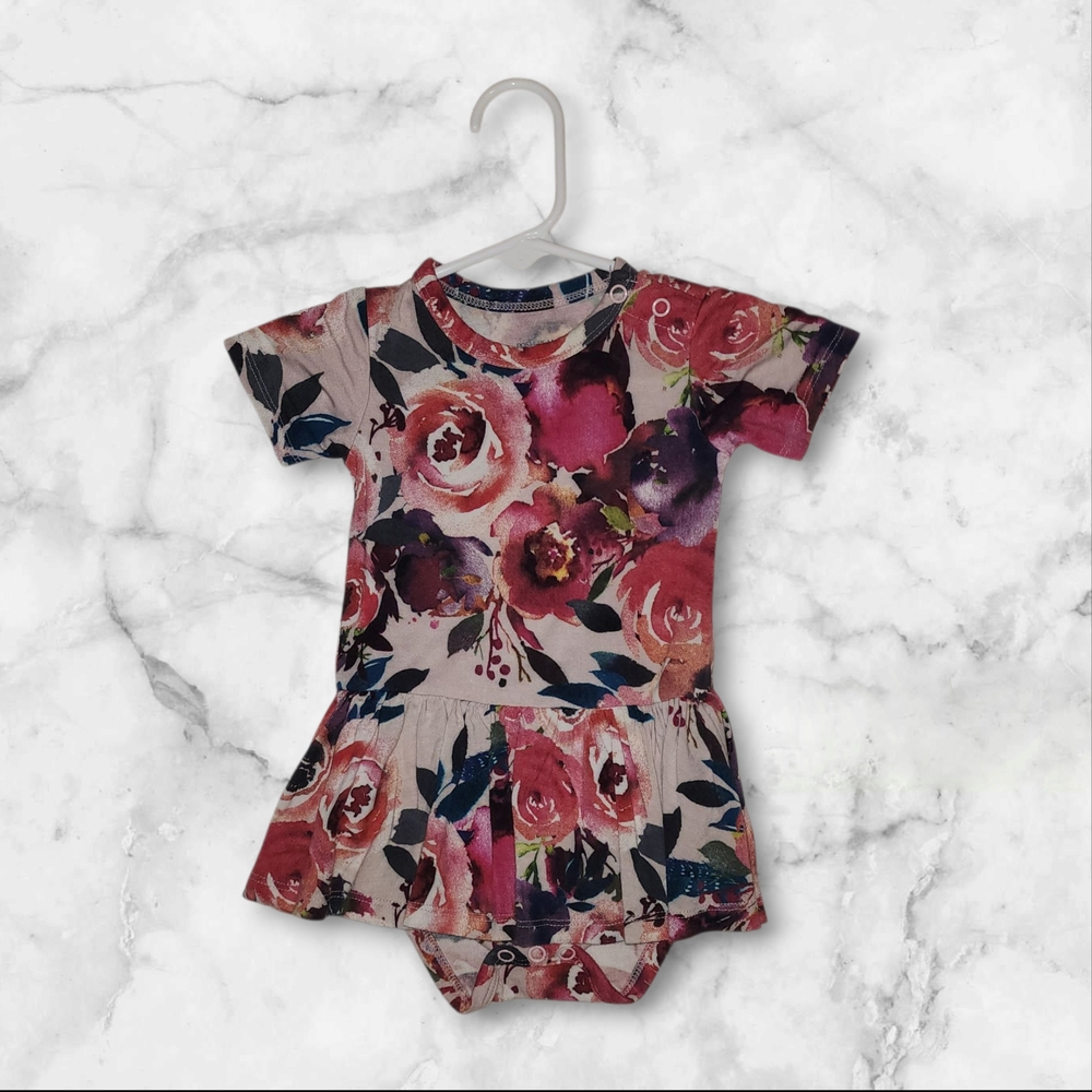 Posh Peanut Pink and Purple Floral Baby Twirl Dress